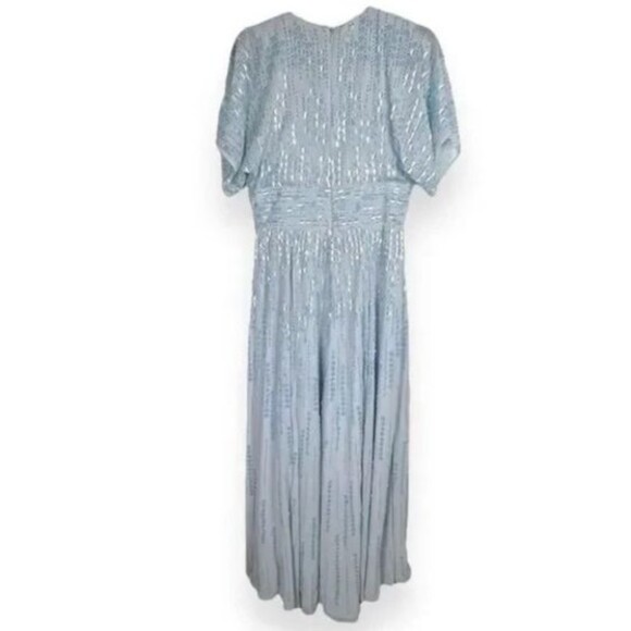 NWT Mac Duggal 10807 Sz 18 Powder Blue Embellished V Neck Evening Gown $598 - Picture 6 of 8